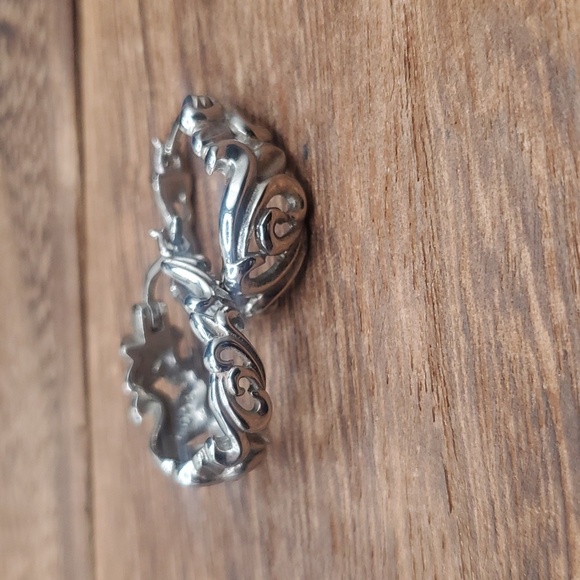 Edwardian‎ openwork lace hoop earrings E313 - Picture 1 of 2